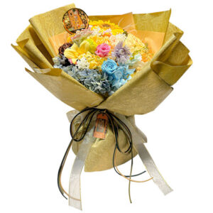 THE KISS 系列黃金永生花花束 0208A2