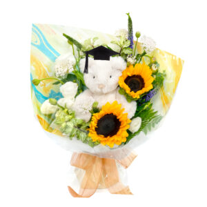 向日葵小熊畢業花束 FGB10
