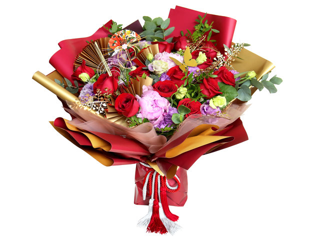 中西情人節限量版紅玫瑰大花束 EMW01