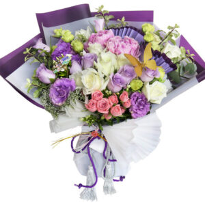中西情人節限量版紫玫瑰大花束 EMW02