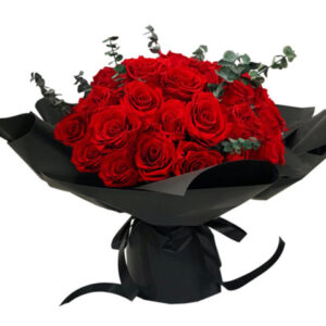 大型紅玫瑰永生花花束 M009
