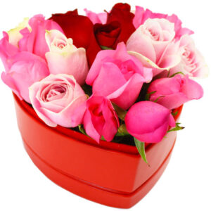 情人節盒花 - 16枝玫瑰 T