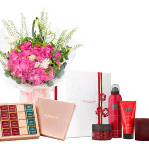 情人節繡球小花束連禮物組合 AR12