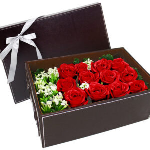 情人節花12枝盒花