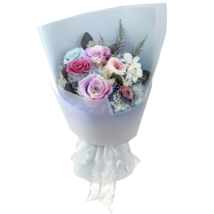 雙色永生花束 M54