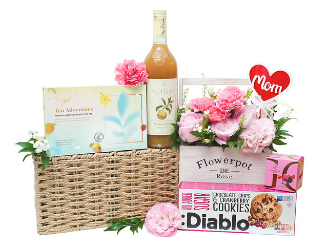 母親節康乃馨花藝禮物籃 MF11