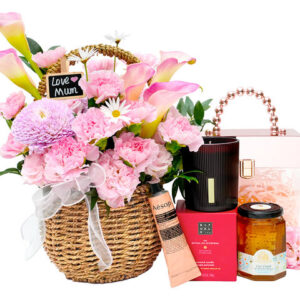 母親節手提禮物盒連花籃 MSC03