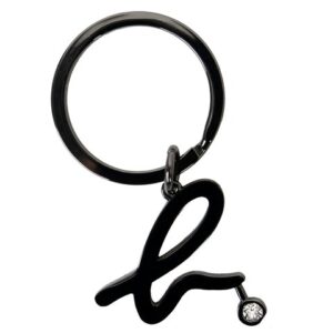 Agnès b. Bjioux b. logo 水晶匙扣(黑色)