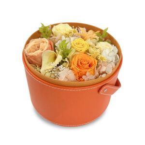 愉悅橙手提永生花盒m80