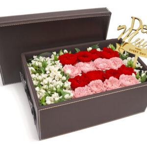 母親節康乃馨皮盒花 MF02