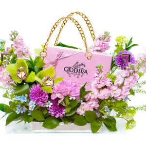 母親節Godiva 百週年禮盒金鍊手提花盒 AE11