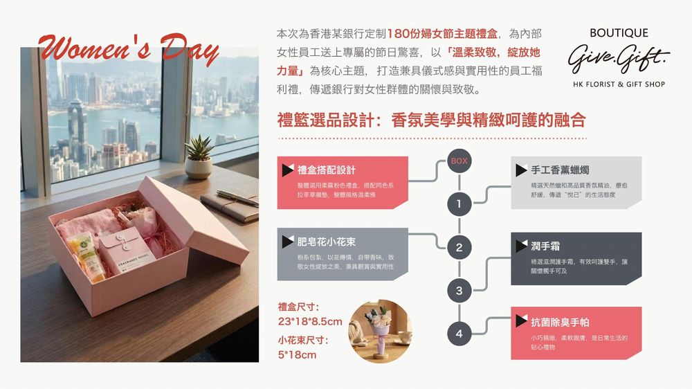 180份婦女節香皂花禮盒-看尚禮坊如何為香港銀行打造員工關懷禮贈案例 10