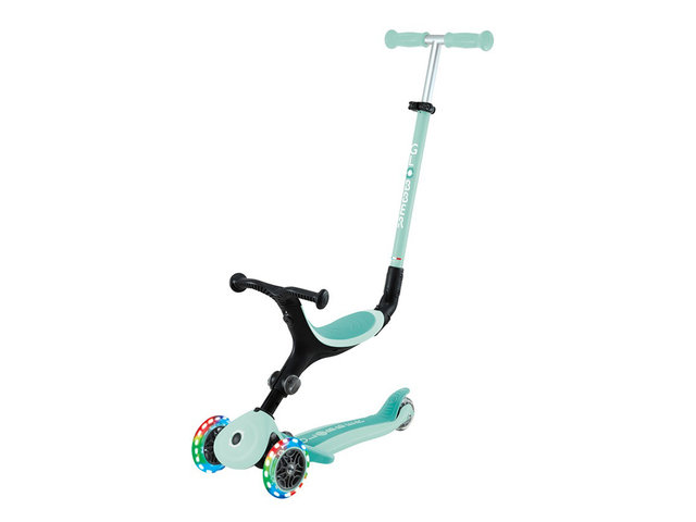Globber Go Up Active Lights 綠色三合一可摺疊滑板車