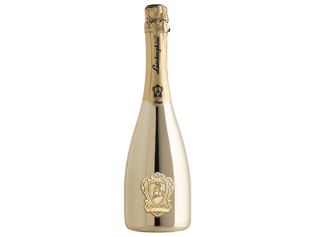 LAMBORGHINI GOLD MAGNUM: 750ml BRUT SPUMANTE SPARKLING WINE 0219A1