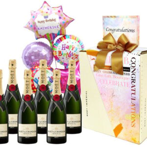 生日禮物-法國Moet & Chandon香檳酒750ml(原箱6支裝) 連祝賀氫氣球