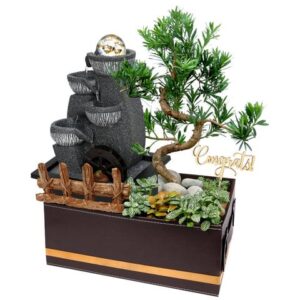 開張植物盆景配流水裝置禮物組合 SS03