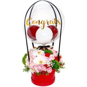 開張花籃連氣球 BF07